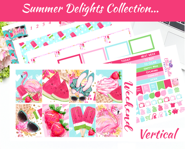 Summer Delights Weekly Planner Kit  Planner Stickers