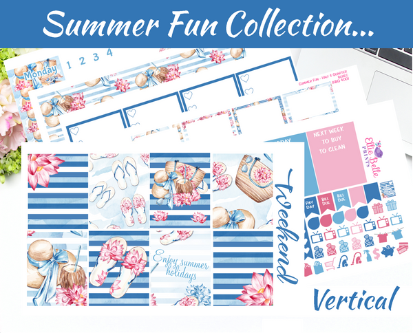 Summer Fun Collection - Vertical Weekly Planner Kit [400]