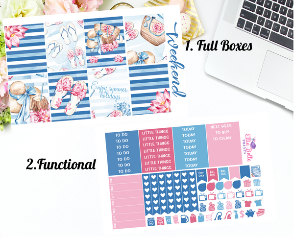 Summer Fun Collection - Vertical Weekly Planner Kit [400]