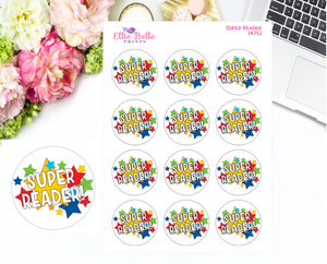 Super Reader Teacher Stickers