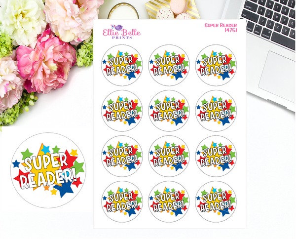 Super Reader Teacher Stickers – Ellie Belle Prints