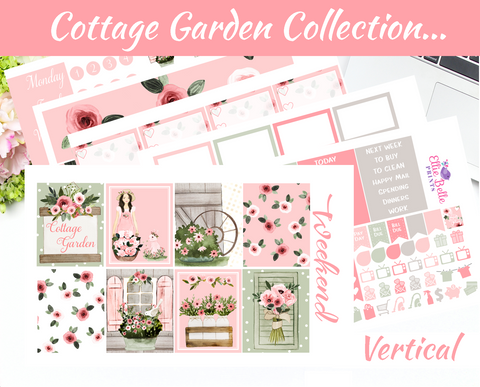Cottage Garden - Vertical Weekly Planner Kit