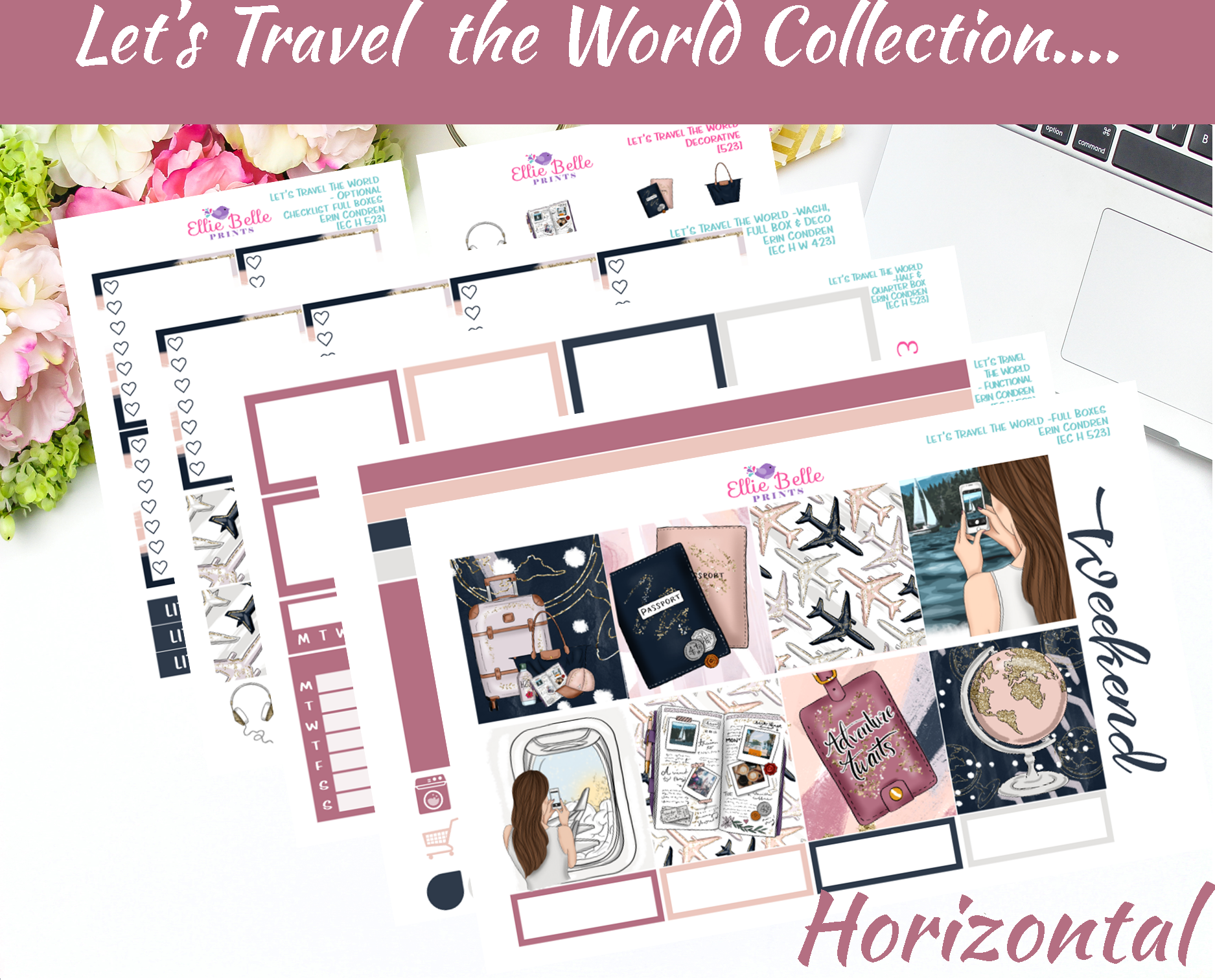 Let's Travel The World - Horizontal Weekly Kit