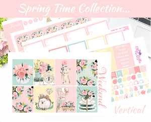 Spring Time - Vertical Weekly Planner Kit
