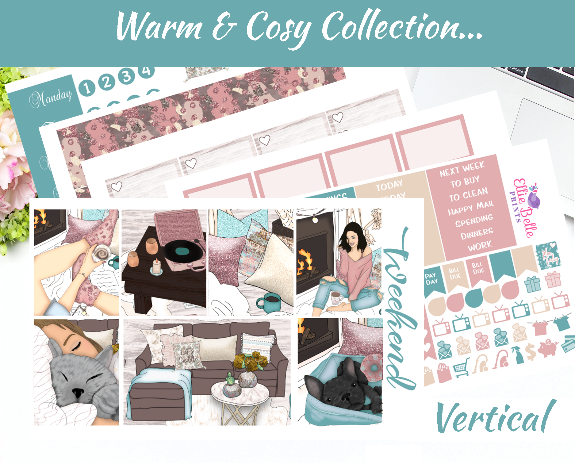 Warm & Cosy - Vertical Weekly Planner Kit