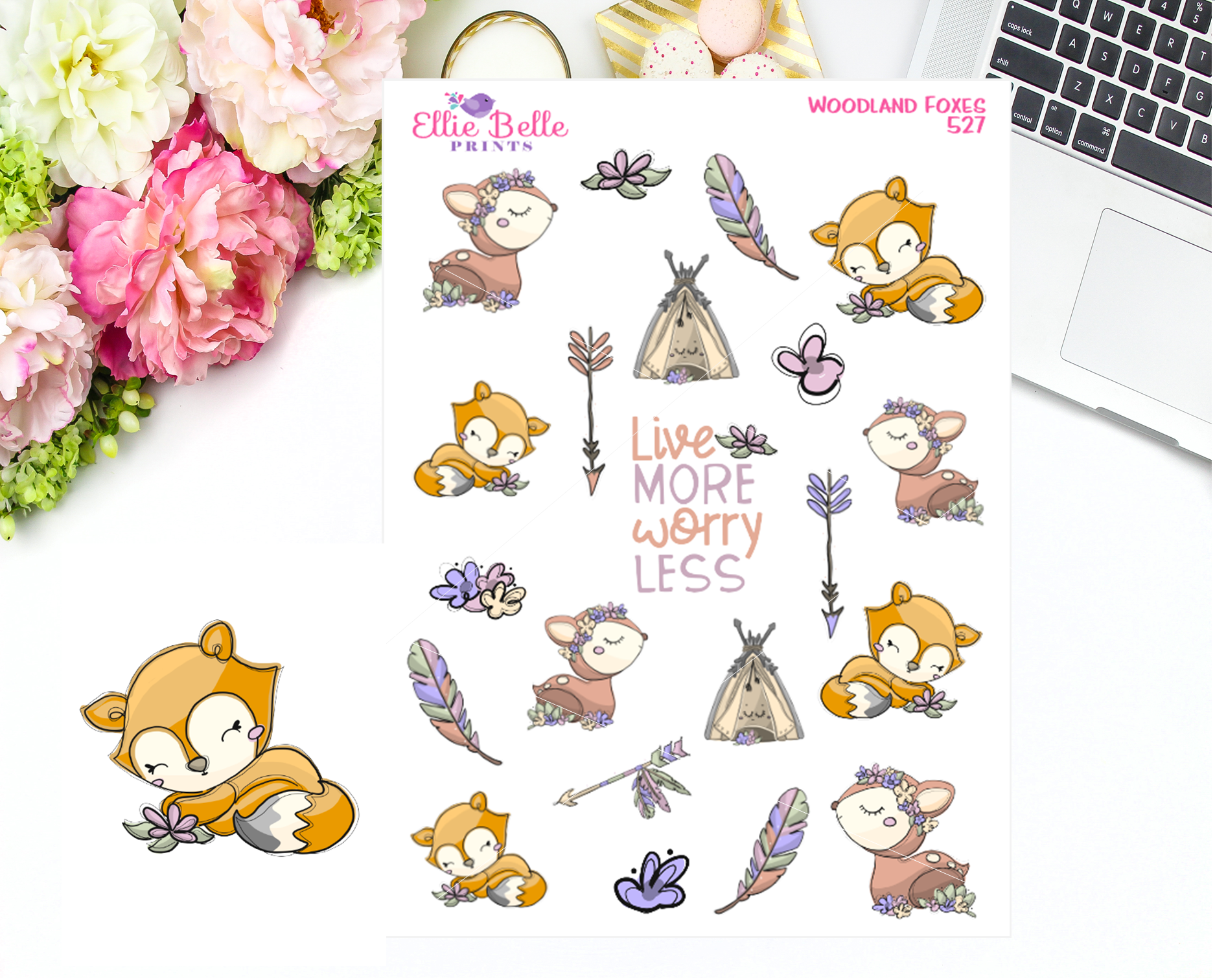 Woodland Fox Stickers
