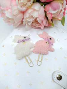 Bunny Rabbit Teddy Fabric Planner Clips