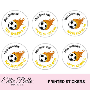 Soccer Balls 1 - Personalised Teacher Reward Stickers