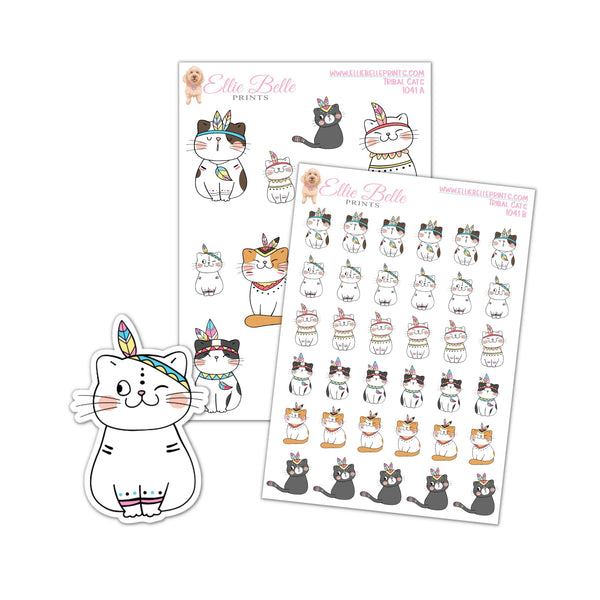 Boho Cat Stickers