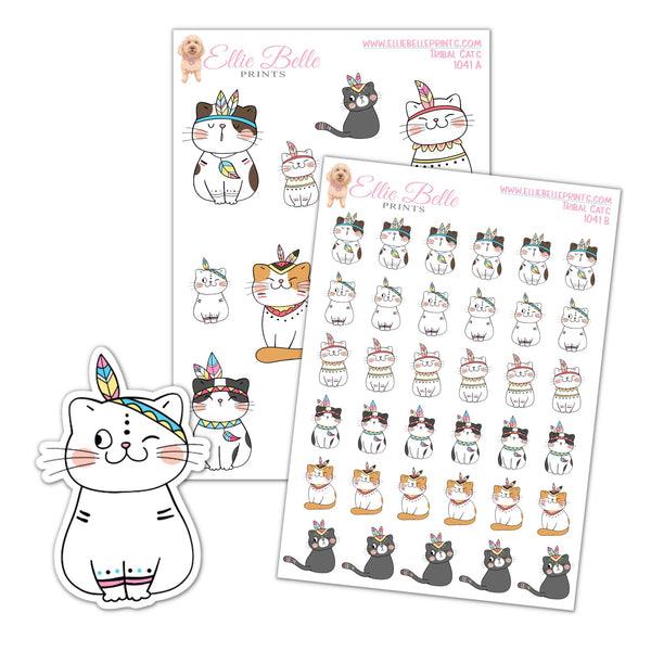 Boho Cat Stickers