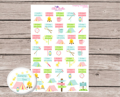 Camping Countdown Decorative Stickers [266]