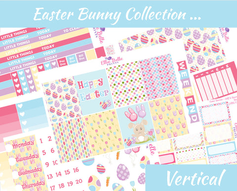 EASTER BUNNY COLLECTION - Vertical Weekly Planner Kit [129]