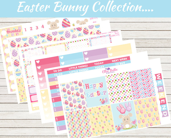 EASTER BUNNY COLLECTION - Vertical Weekly Planner Kit [129]