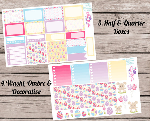 EASTER BUNNY COLLECTION - Horizontal Weekly Planner Kit [129]