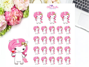 Wine Time Sticker - Pink Unicorn Collection