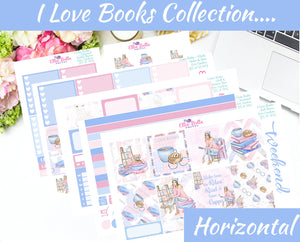 I LOVE BOOKS COLLECTION - HORIZONTAL Weekly Planner Kit [361]