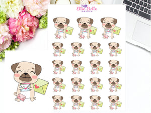 Happy Mail Stickers - Pug Collection