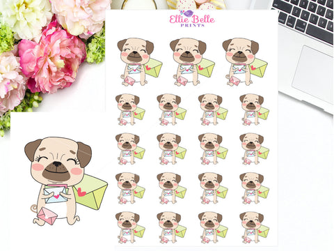 Happy Mail Stickers - Pug Collection