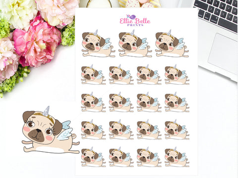 Unicorn Stickers - Pug Collection