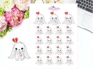 Sad / Upset Sticker - Bunny Rabbit Collection