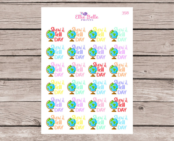 Show & Tell Day Stickers