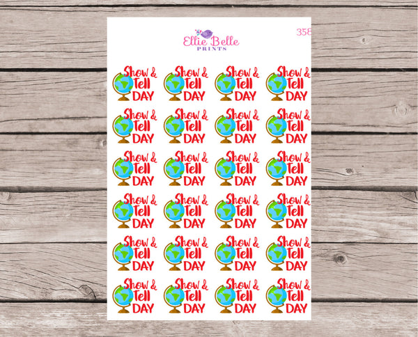 Show & Tell Day Stickers