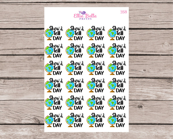 Show and Tell Planner Sticker