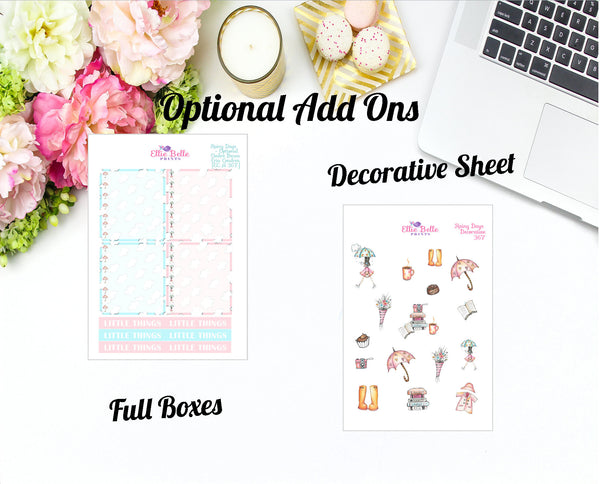 RAINY DAY COLLECTION - Horizontal Weekly Planner Kit [367]