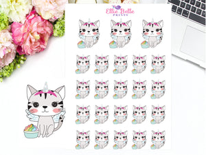 Flying Unicorn Stickers - Cat Collection