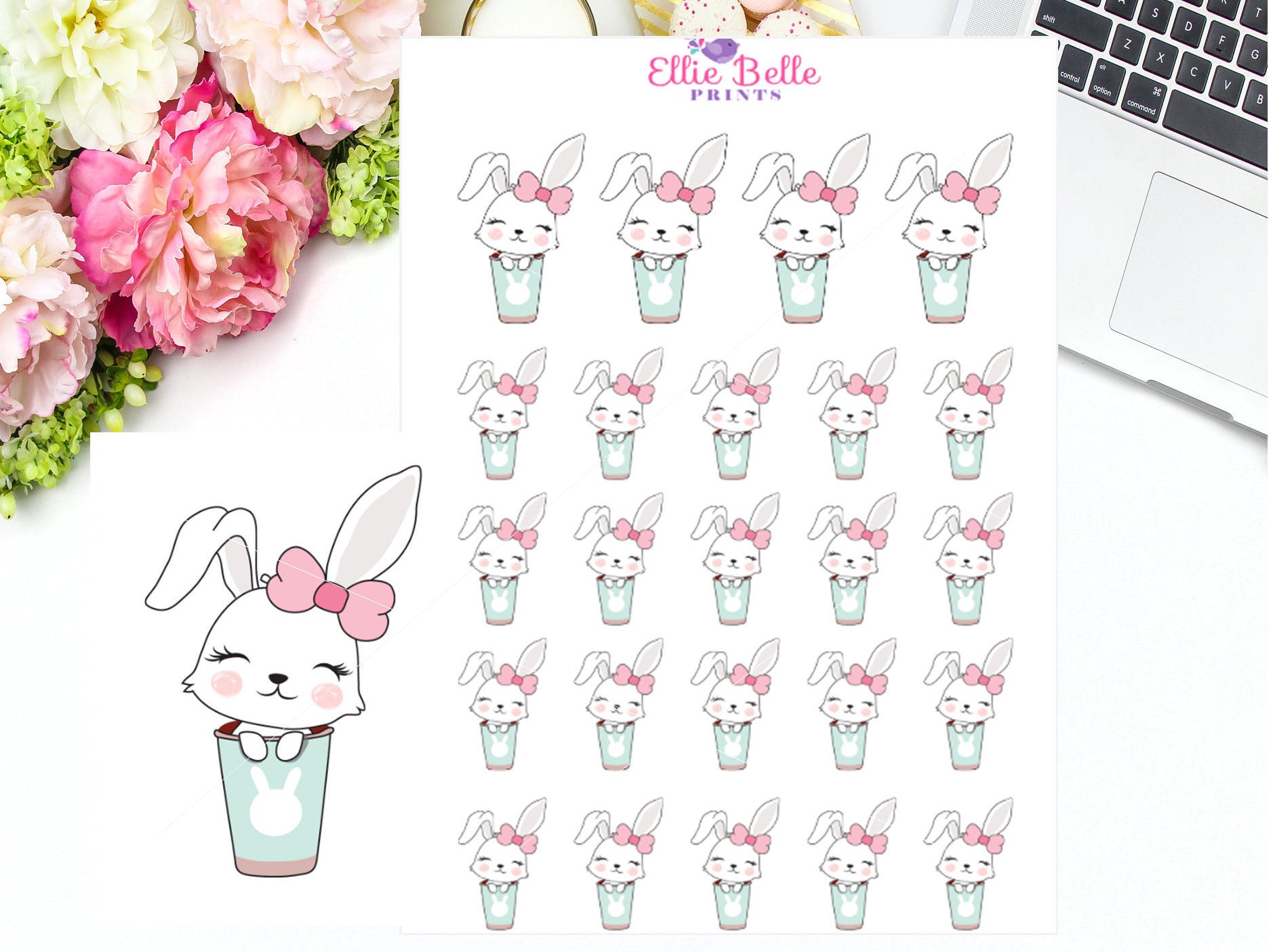 Drinking Stickers - Bunny Rabbit Collection