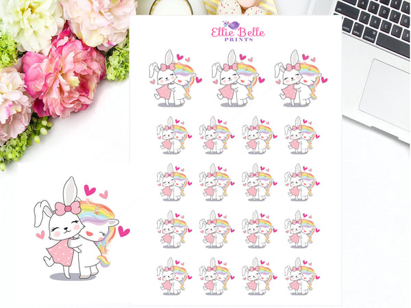 Best Friend Rabbit Stickers - BUNNY Rabbit Collection – Ellie Belle Prints