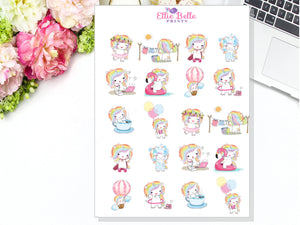 Rainbow Unicorn Character Stickers - Rainbow Unicorn Collection
