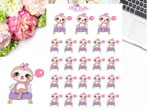 Phone Call Stickers - Sloth Collection 2