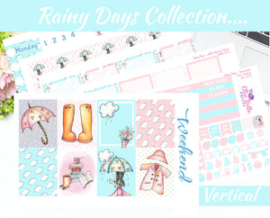 RAINY DAYS COLLECTION - Vertical Weekly Planner Kit [367]