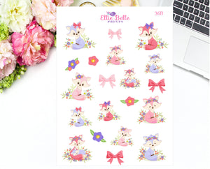 Girl Fox Decorative Stickers