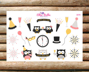 New Years Eve Decorative Stickers [078]