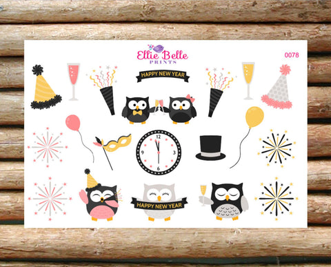 New Years Eve Decorative Stickers [078]