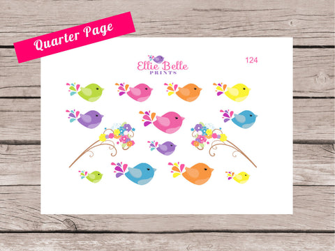 Cute Little Birds Decorative Stickers [124]