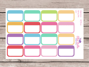 Blank Appointment / Event Half Box Stickers - Spring Delight [130]