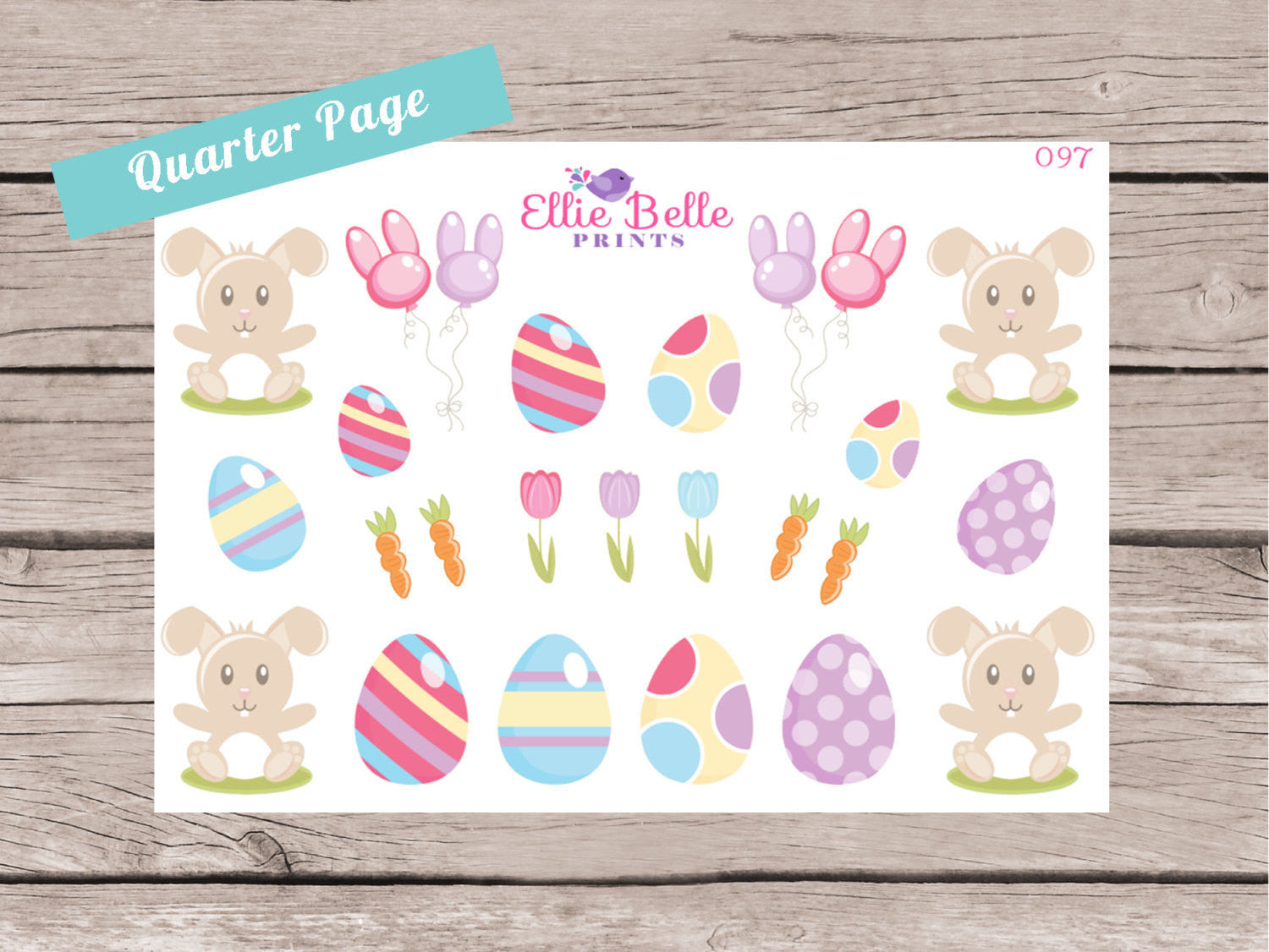 Easter Bunnies Decorative Stickers