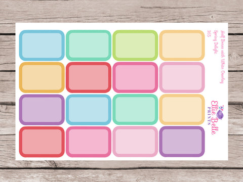 Half Box Stickers with overlay - Spring Delights [166]