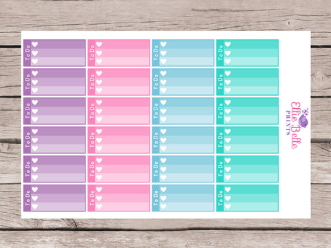 To Do Mini Ombre Checklist Stickers - Colour Crush